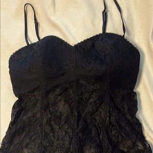 Black Lace Bustier Top Victorias Secret